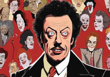Tim Curry, Iconic Actor of "The Rocky Horror Picture Show," Dies at 80 — AI-generated editorial illustration