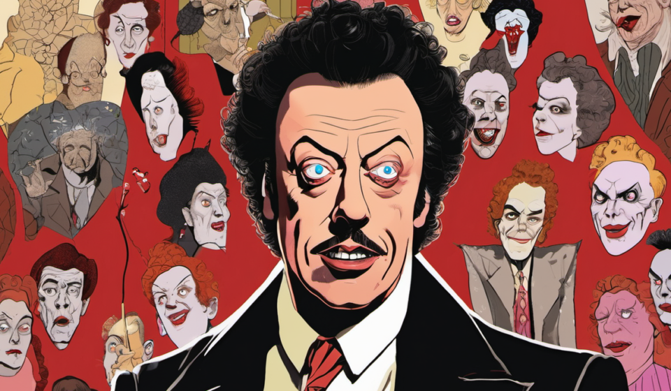 Tim Curry, Iconic Actor of "The Rocky Horror Picture Show," Dies at 80 — AI-generated editorial illustration