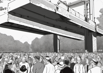 Heartland Meets 9/11: 25th Anniversary Tour Brings South Tower Beam to Cincinnati — AI-generated editorial illustration
