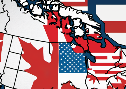 Canadian Tariffs Target U.S. States: Michigan and Indiana Hit Hard — AI-generated editorial illustration