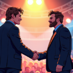 Logan Paul and Bron Breakker Set Backstage Beef Rumors to Rest — AI-generated editorial illustration