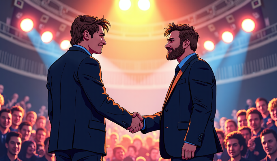Logan Paul and Bron Breakker Set Backstage Beef Rumors to Rest — AI-generated editorial illustration