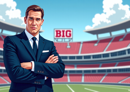Big Ten Extends Commissioner Tony Petitti Through 2033 — AI-generated editorial illustration