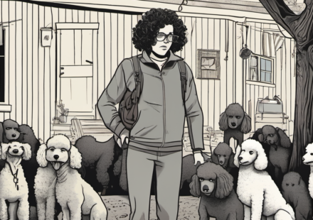 Breeder Trailer Reveals Dark, Absurd Poodle‑Breeder Horror — AI-generated editorial illustration