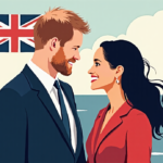 Prince Harry and Meghan Return to the U.K. After Six Years — AI-generated editorial illustration
