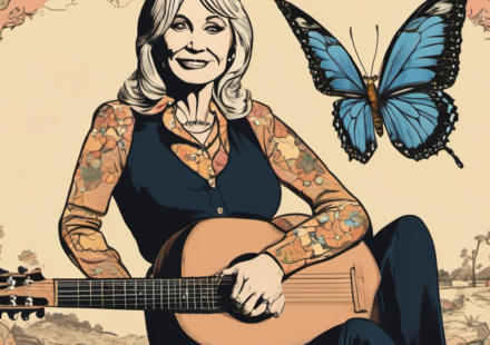 Butterflies and Dolly Parton: A Symbolic Connection — AI-generated editorial illustration