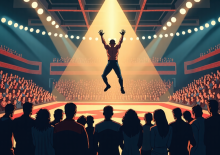 AEW Dynamite Glasgow: Ospreay Opens, Excalibur’s Catchphrase, and a Build‑Up to All In London — AI-generated editorial illustration
