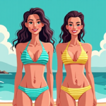 Olivia Ponton vs. Livvy Dunne: Who Wins the Bikini Battle? — AI-generated editorial illustration