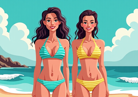 Olivia Ponton vs. Livvy Dunne: Who Wins the Bikini Battle? — AI-generated editorial illustration