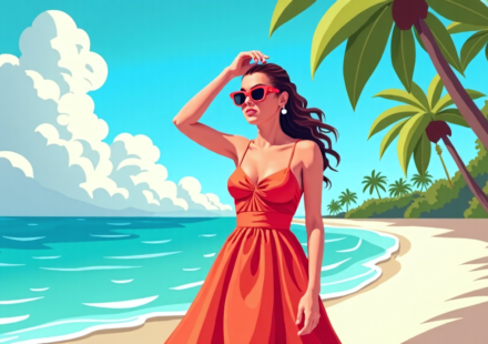 Demi Lovato Shines in the Bahamas: A Summer Snapshot — AI-generated editorial illustration