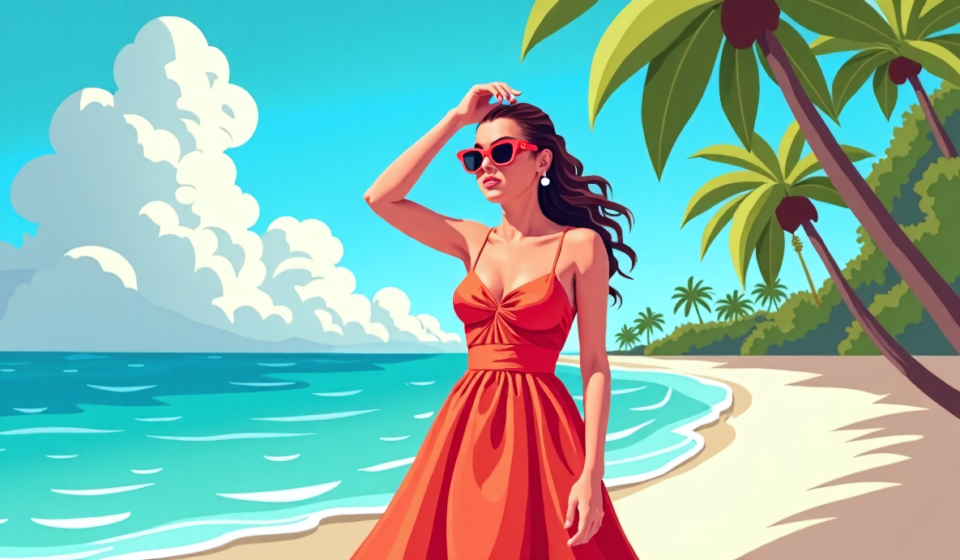 Demi Lovato Shines in the Bahamas: A Summer Snapshot — AI-generated editorial illustration