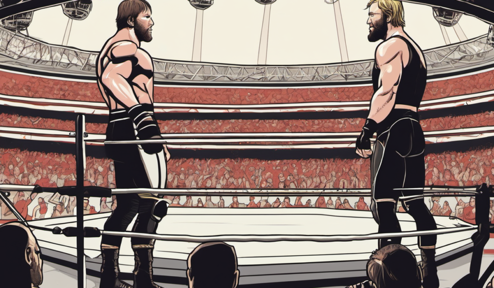 Moxley vs. McGuinness: Continental Cup Finals Set for AEW All In London — AI-generated editorial illustration