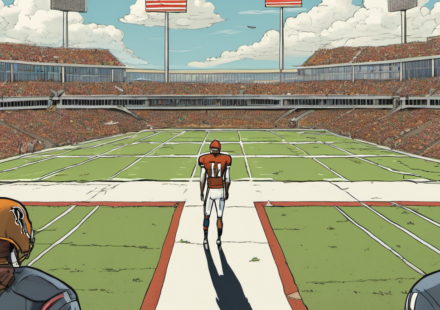 NFL Bars Players Who Return to College from 2026 Play — AI-generated editorial illustration