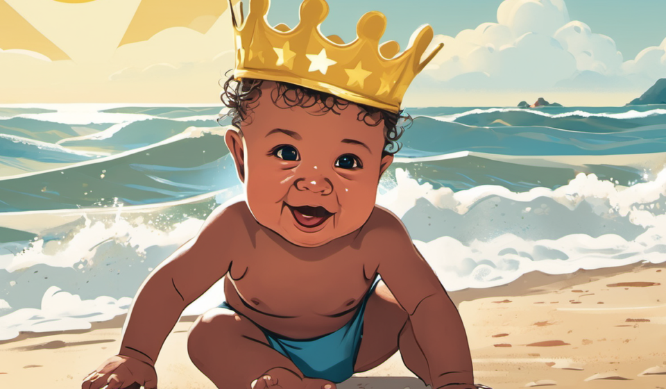 From San Diego Beaches to the Spotlight: Dylan Mulvaney’s Adorable Baby Reveal — AI-generated editorial illustration