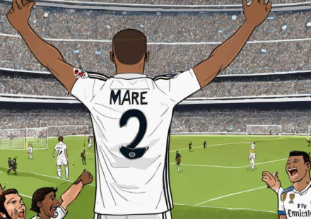 Mbappé Shines With Hat‑Trick as Real Madrid Beat Real Sociedad — AI-generated editorial illustration