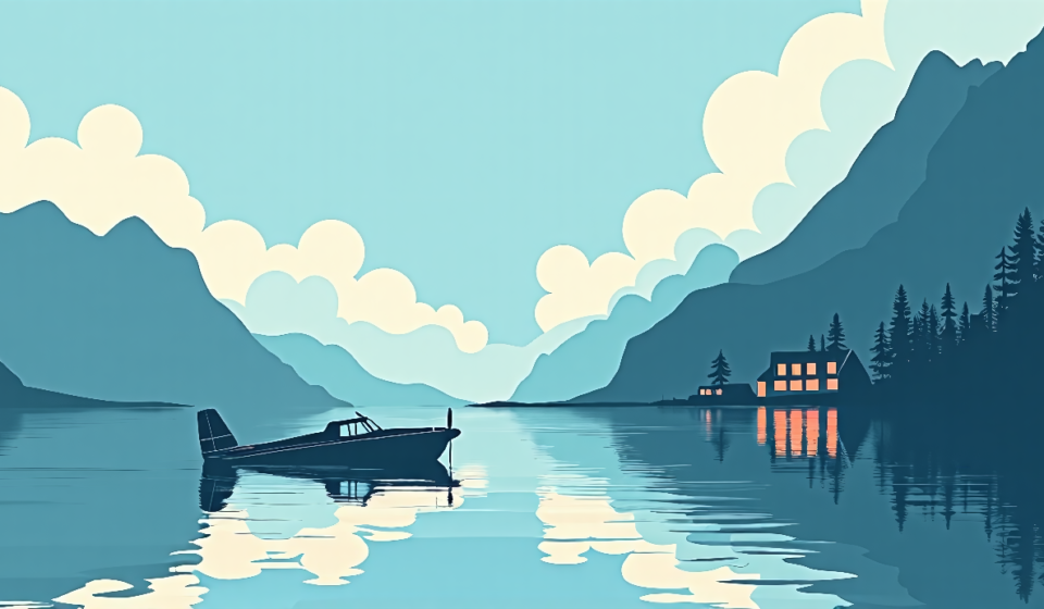 Alaska Plane Crash: All Four Passengers Killed in Shallow Water — AI-generated editorial illustration