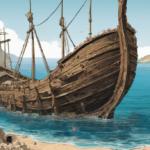 Ancient Amphorae Discovered in 2,400-Year-Old Shipwreck off Andros — AI-generated editorial illustration