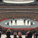 AEW All In: Trios Title Plans Still Uncertain Amid Kingston, Woods Rumors — AI-generated editorial illustration