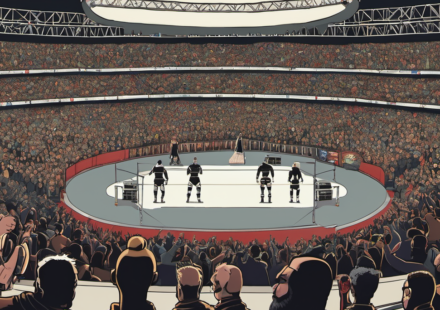 AEW All In: Trios Title Plans Still Uncertain Amid Kingston, Woods Rumors — AI-generated editorial illustration