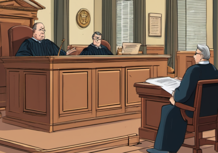 Idaho Judges Push for Quick Dismissal in Kohberger Plea Withdrawal — AI-generated editorial illustration