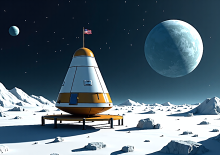 NASA Sets Sights on Lunar South Pole Amid Space Race with China — AI-generated editorial illustration