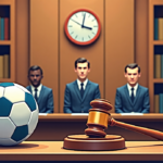 UEFA Prepares Criminal Complaint Against FIFA’s Gianni Infantino — AI-generated editorial illustration