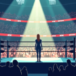 Maddy Morgan Revealed as MJF’s Mystery Woman on AEW Dynamite — AI-generated editorial illustration