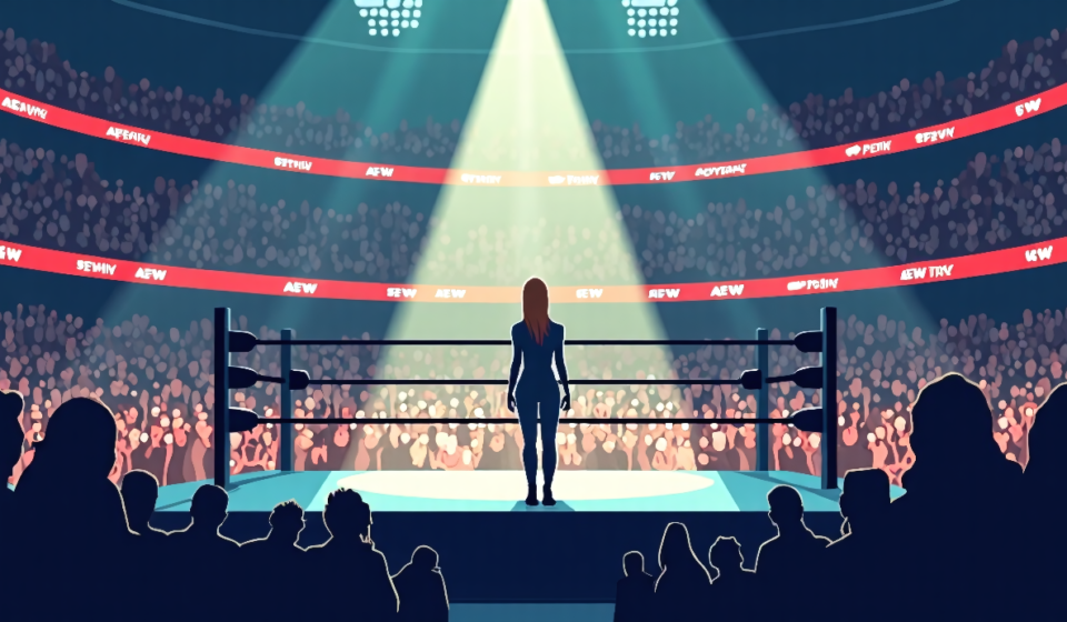 Maddy Morgan Revealed as MJF’s Mystery Woman on AEW Dynamite — AI-generated editorial illustration