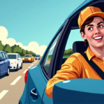 Donut Shop Workers Share Surprising Ride With JD Vance — AI-generated editorial illustration