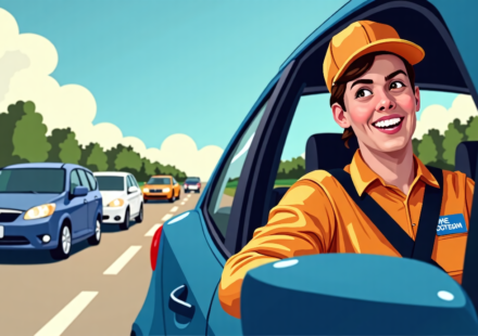 Donut Shop Workers Share Surprising Ride With JD Vance — AI-generated editorial illustration