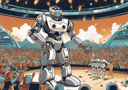 Survivor Star Christian Hubicki on China’s Humanoid Robot Games — AI-generated editorial illustration