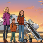 Sydney Sweeney Meets Scooter Braun’s Kids: A New Chapter — AI-generated editorial illustration
