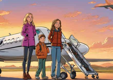 Sydney Sweeney Meets Scooter Braun’s Kids: A New Chapter — AI-generated editorial illustration
