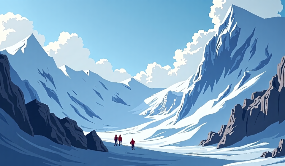 Americans Among Missing in Nepal Avalanche: Families Await Updates — AI-generated editorial illustration