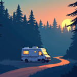 73‑Year‑Old Camper Vanishes Before RV Found in Wilderness — AI-generated editorial illustration