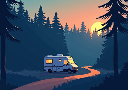 73‑Year‑Old Camper Vanishes Before RV Found in Wilderness — AI-generated editorial illustration