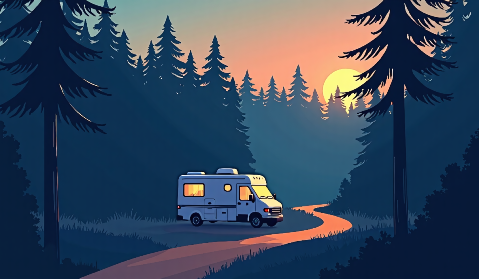 73‑Year‑Old Camper Vanishes Before RV Found in Wilderness — AI-generated editorial illustration