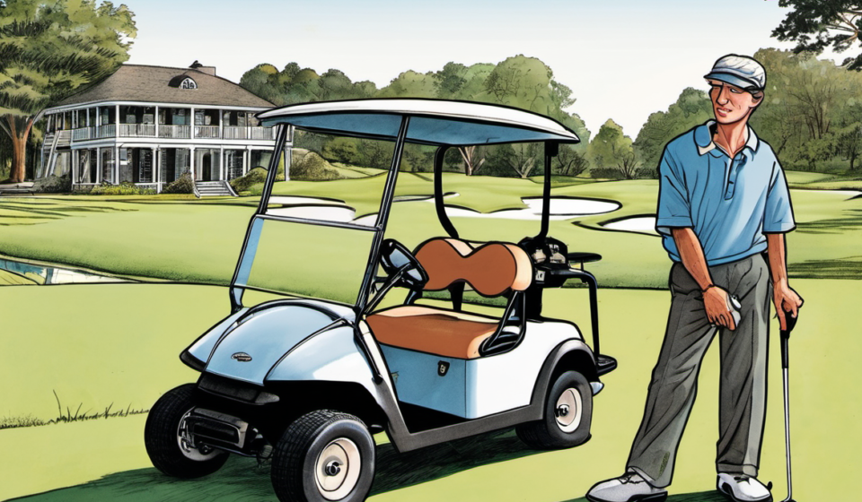 Golf Caddy Earns Full Scholarship to South Carolina With Club’s Support — AI-generated editorial illustration