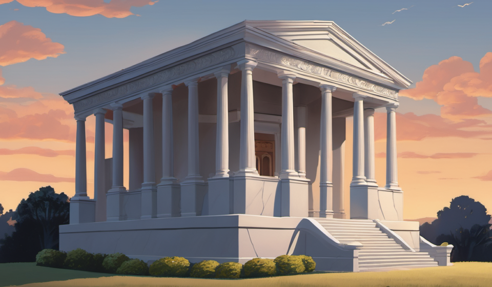 Dolly Parton to Rest Beside Husband Carl Dean in Nashville Mausoleum — AI-generated editorial illustration