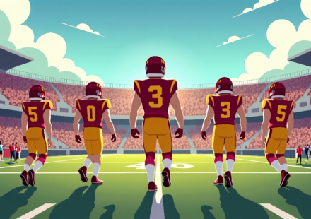 USC Races Ahead: Riley Sets Record with Five Freshman Starters — AI-generated editorial illustration