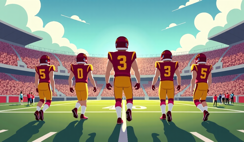 USC Races Ahead: Riley Sets Record with Five Freshman Starters — AI-generated editorial illustration