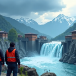 Rescue Efforts Halted as New Lake Threatens Himalayan Flooding — AI-generated editorial illustration