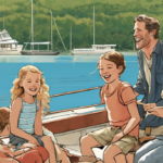 Blake Lively Spends Sunny Boat Day with Kids on Canadian Lake — AI-generated editorial illustration
