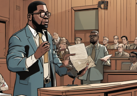Kanye West Seeks to Exclude Past Antisemitic Posts from Court — AI-generated editorial illustration