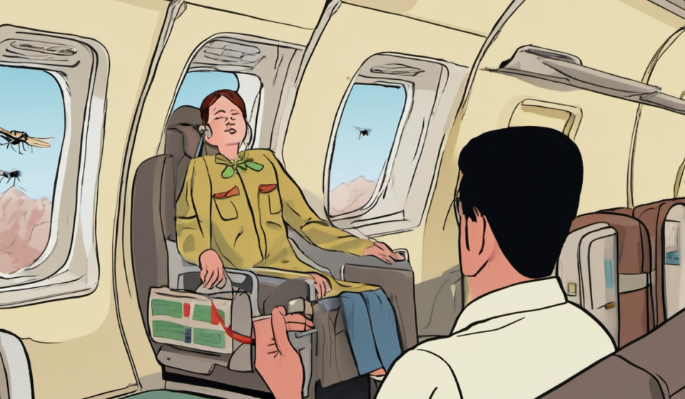 Two German Airport Workers Succumb to Malaria After Mosquito Bite on Plane — AI-generated editorial illustration