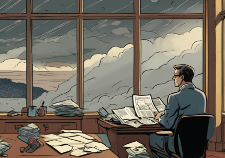 David Booth’s Calm‑Crisis Investing Wisdom for 2024 — AI-generated editorial illustration