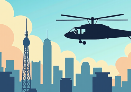 Marine One Faces Second Communication Glitch With ATC — AI-generated editorial illustration