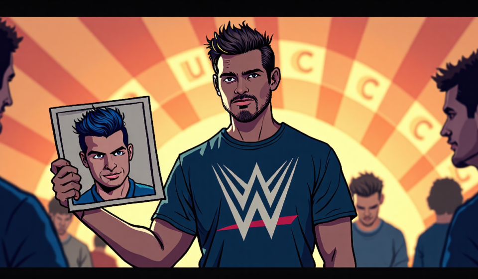 Designer Accuses WWE, Mitchell & Ness of Copying His CM Punk Design — AI-generated editorial illustration