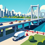 Gordie Howe Bridge Set to Open July 27, Linking Detroit and Windsor — AI-generated editorial illustration