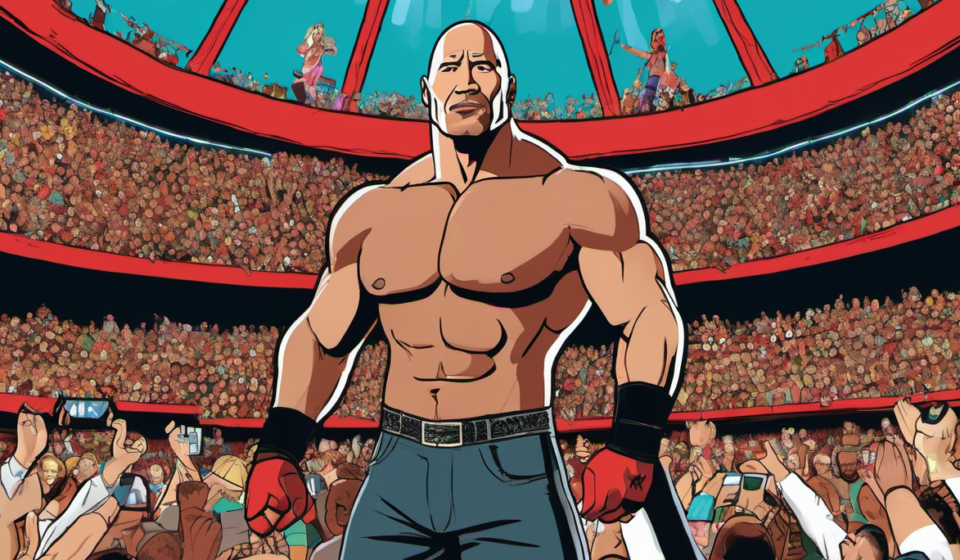 The Rock Promises Red‑Carpet Return to WrestleMania — AI-generated editorial illustration